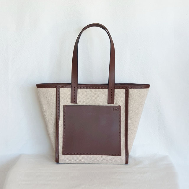 Daily Tote Bag (Leather &amp; Canvas) / Brown