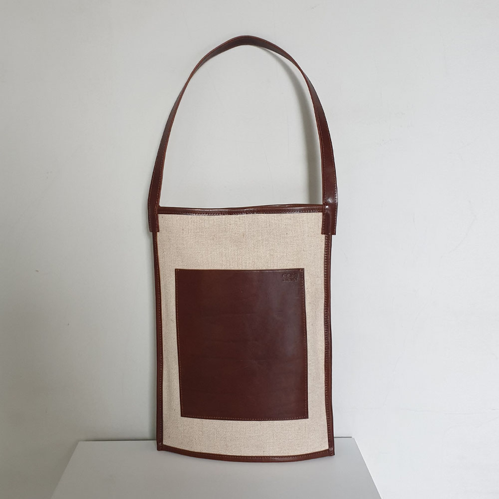 Daily Flat Bag - Leather &amp; Canvas