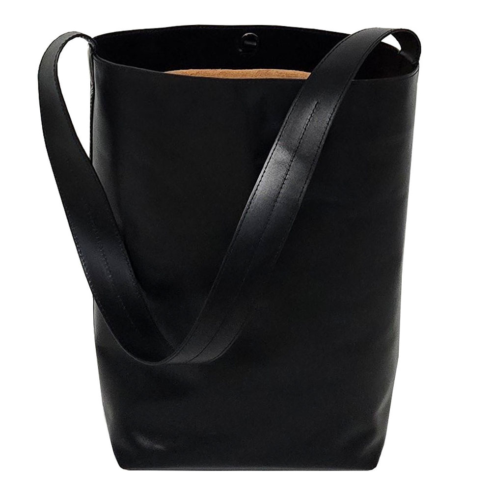 (XL) Leather Bag / Black